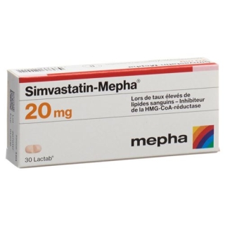 Simvastatin Mepha 20 mg 100 Lactabs Simvastatin Mepha 20 mg 100 Lactabs