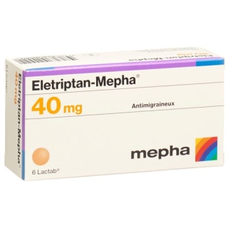 Eletriptan Mepha 40 mg 6 Lactab Eletriptan Mepha 40 mg 6 Lactab