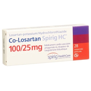 CO Losartan Spirig 100/25 mg 28 filmtablets CO Losartan Spirig 100/25 mg 28 filmtablets
