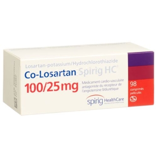 CO Losartan Spirig 100/25 mg 98 filmtablets CO Losartan Spirig 100/25 mg 98 filmtablets