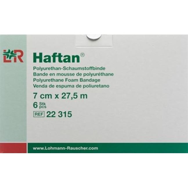 Haftan Polyurethan-Schaumstoffbinden 27.5мX7см рулон 6 штук