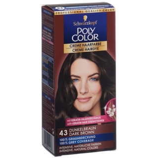 Polycolor крем цвет волос 43 Dunkelbraun 90мл Polycolor крем цвет волос 43 Dunkelbraun 90мл