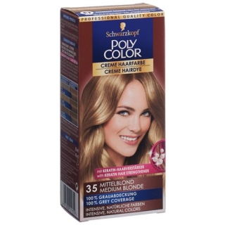 Polycolor крем цвет волос 35 Mittelblond 90мл Polycolor крем цвет волос 35 Mittelblond 90мл