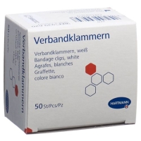 IVF Verbandklammern Latexfrei Weiss 50 штук IVF Verbandklammern Latexfrei Weiss 50 штук