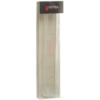 Herba Zahnburstenkocher Transparent M Silberrand Herba Zahnburstenkocher Transparent M Silberrand