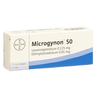 Микрогинон 50 мг 3 x 21 драже Микрогинон 50 мг 3 x 21 драже