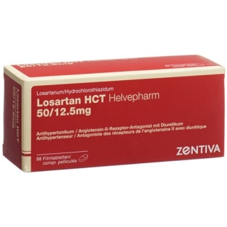 Losartan HCT Helvepharm 50/12.5 mg 98 filmtablets Losartan HCT Helvepharm 50/12.5 mg 98 filmtablets
