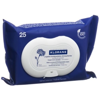 Klorane Abbaubare Abschminktucher Kornblume 25 штук Klorane Abbaubare Abschminktucher Kornblume 25 штук