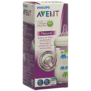 Avent Philips Naturnah бутылка 260мл Deko Bl/grun Avent Philips Naturnah бутылка 260мл Deko Bl/grun