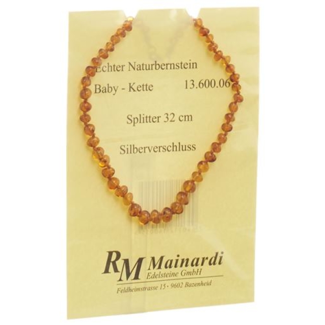 Mainardi янтарь Babykette Splitter 32см Silberverschluss