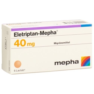 Eletriptan Mepha 40 mg 6 Lactab Eletriptan Mepha 40 mg 6 Lactab