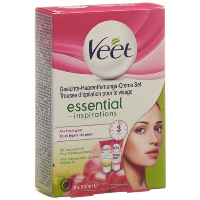 Veet Haarentfernungs-Set Gesicht 2x 50мл