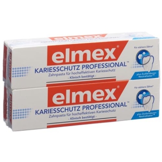 Elmex Kariesschutz Prof Zahnpasta Duo 2x 75мл Elmex Kariesschutz Prof Zahnpasta Duo 2x 75мл