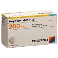 Ацикловир Мефа 200 мг 25 таблеток Ацикловир Мефа 200 мг 25 таблеток