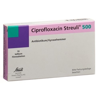 Ciprofloxacin Streuli 500 mg 10 filmtablets Ciprofloxacin Streuli 500 mg 10 filmtablets