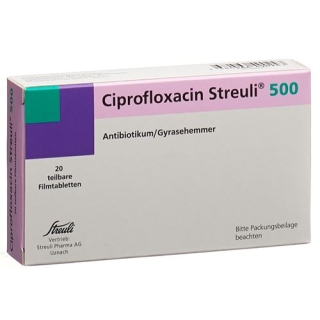 Ciprofloxacin Streuli 500 mg 20 filmtablets Ciprofloxacin Streuli 500 mg 20 filmtablets