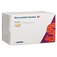 Atorvastatin Sandoz 80 mg 100 filmtablets Atorvastatin Sandoz 80 mg 100 filmtablets