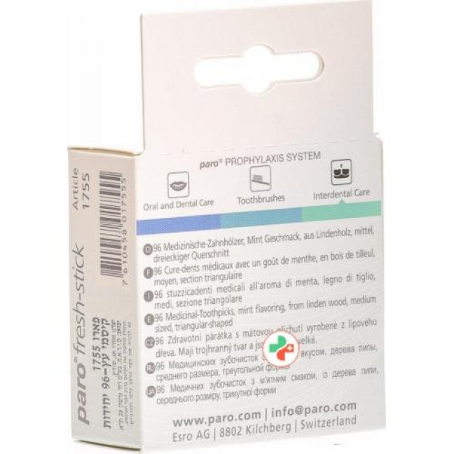 Paro Fresh Stick Zahnholz Mittel Mint 96 штук