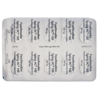 FEXOFENADIN Spirig HC Filmtabl 180 mg FEXOFENADIN Spirig HC Filmtabl 180 mg