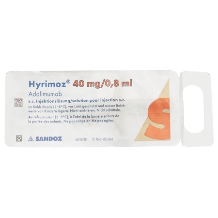Hyrimoz Inj L&ouml;s 40 мг/0,8мл 6 Фертспр 0,8 мл