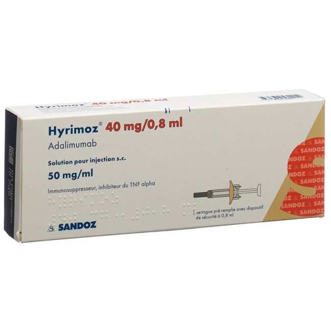Hyrimoz Inj L&ouml;s 40 мг/0,8мл 6 Фертспр 0,8 мл