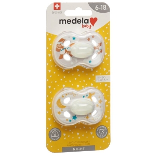 Детская пустышка MEDELA Night&amp;Night для детей 6&ndash;18 лет с животными