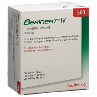 BERINERT IV сухой растворитель 500 МЕ c растворителем BERINERT IV сухой растворитель 500 МЕ c растворителем