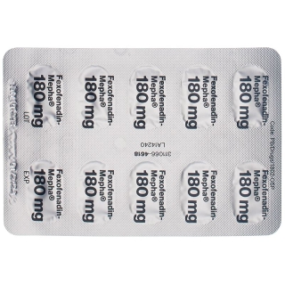Fexofenadin Mepha Lactab 180mg 10 Stück Fexofenadin Mepha Lactab 180mg 10 Stück