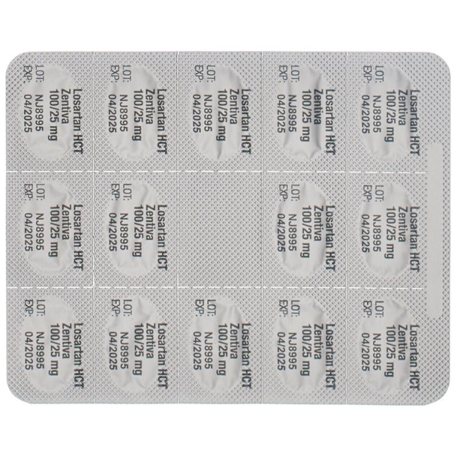 Losartan HCT Zentiva Filmtabletten 100/25mg 98 Stück