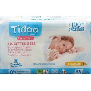Салфетки Tidoo Marigold без запаха 58 шт. Салфетки Tidoo Marigold без запаха 58 шт.