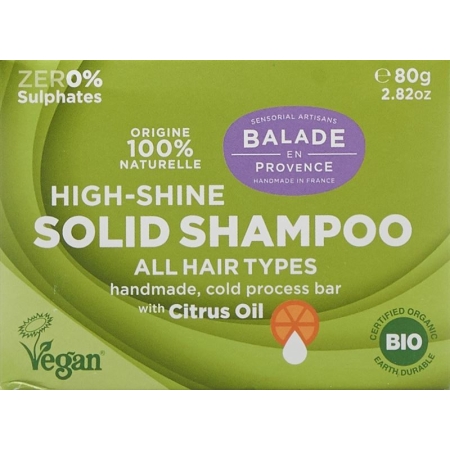 Твёрдое мыло для волос Balade en Provence High Shine нормальные волосы 80 г