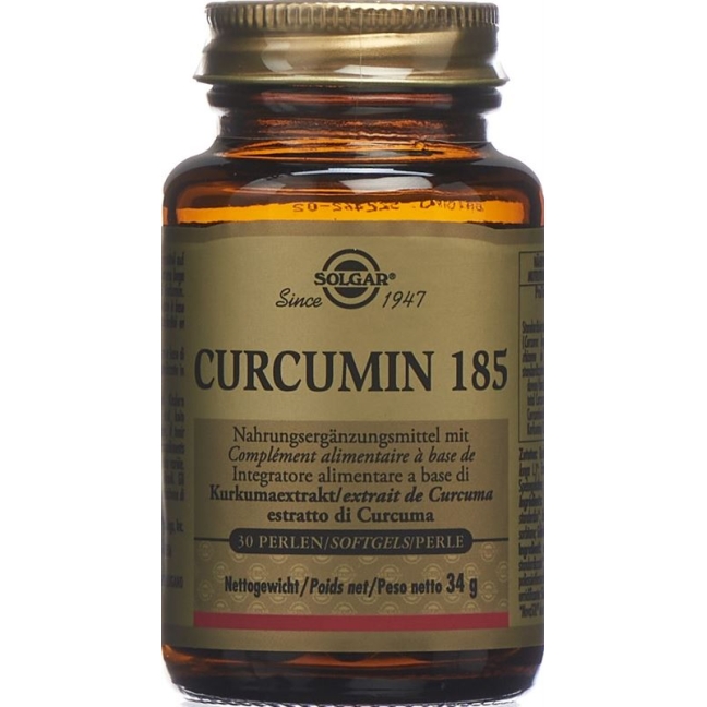Solgar Curcumin 185 жемчужин (новый) флакон 30 шт.