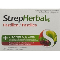STREPHERBAL пастилки со вкусом мяты и вишни