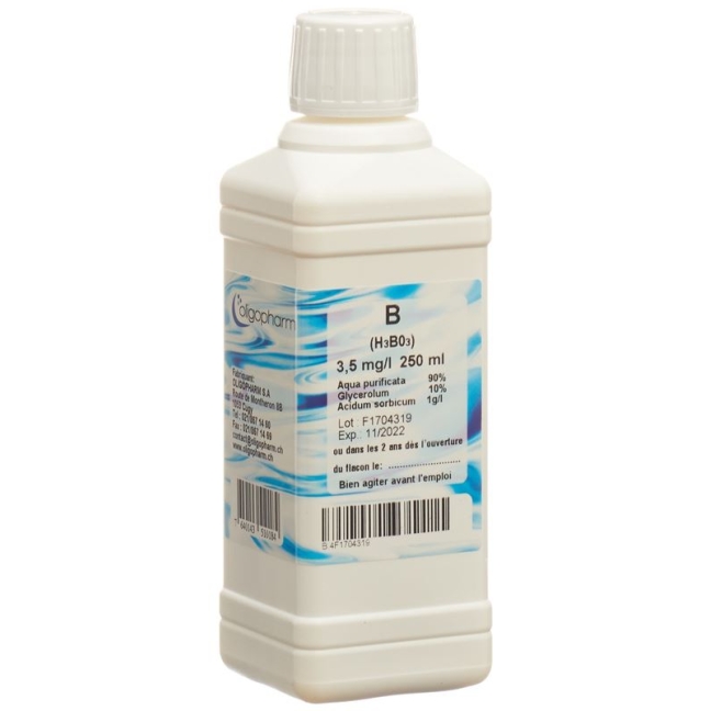 Oligopharm Bor Lösung 3.5mg/l 250ml