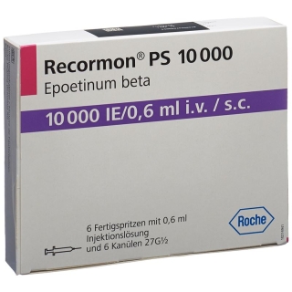Recormon Ps 10000 Ie/0.6ml Nadelsch Fertigspritze 6 Stück