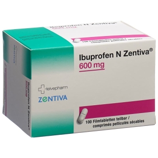 Ibuprofen N Zentiva Filmtabletten 600mg 100 Stück Ibuprofen N Zentiva Filmtabletten 600mg 100 Stück