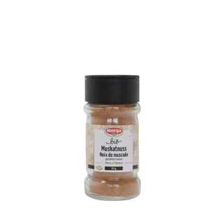 Morga Gewürz Muskatnuss Gemahlen Bio Glas 35g Morga Gewürz Muskatnuss Gemahlen Bio Glas 35g