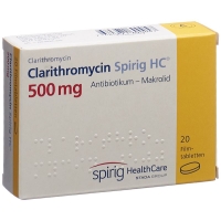 Clarithromycin Spirig HC Filmtabletten 500mg 20 Stück Clarithromycin Spirig HC Filmtabletten 500mg 20 Stück
