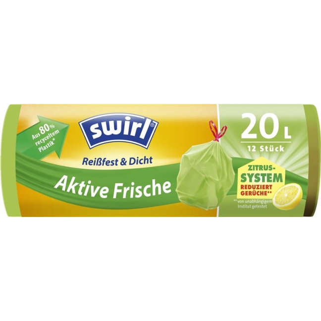 Пакеты для мусора Swirl Activ-Fresh 20л 12 шт.